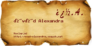 Ávéd Alexandra névjegykártya