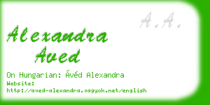 alexandra aved business card